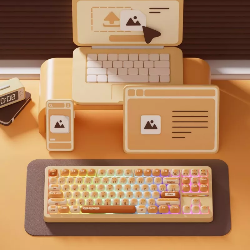 AKKO TAC87 Bun Wonder Tenkeyless Mechanische Tastatur - Multi-Mode RGB Hot-Swappable