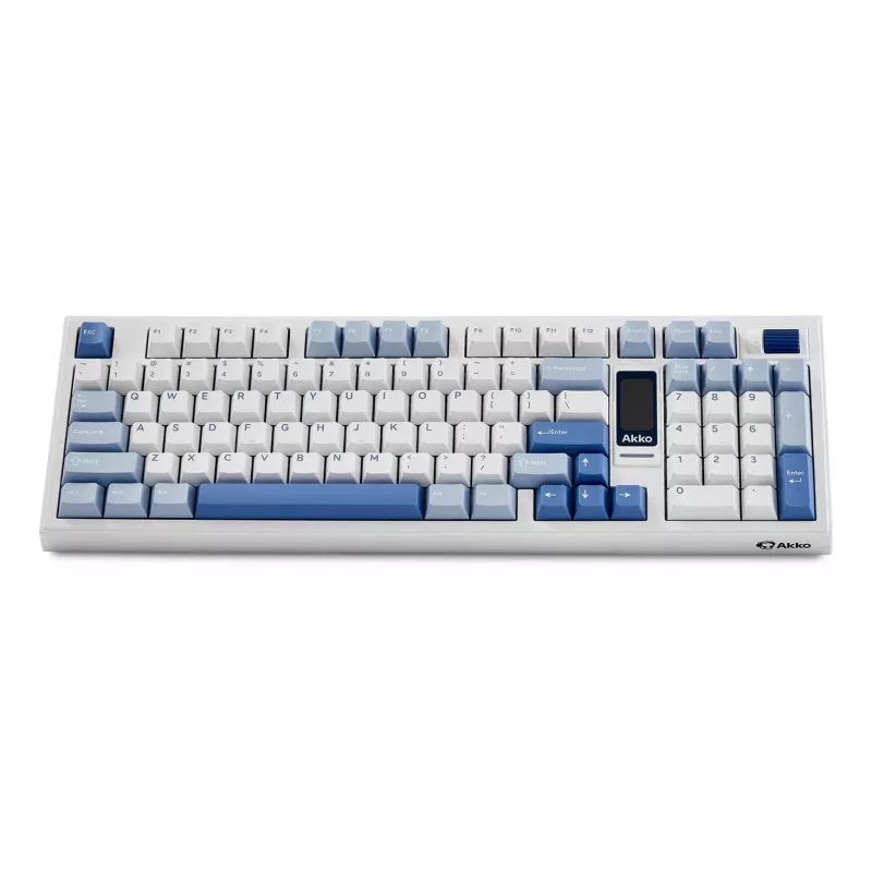 AKKO 5098B Glacier 98-Key Tri-Mode Mechanische Tastatur (Weiß/Blau/Grau)