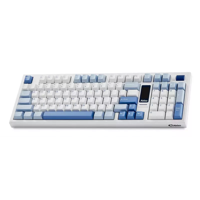 AKKO 5098B Glacier 98-Key Tri-Mode Mechanische Tastatur (Weiß/Blau/Grau)