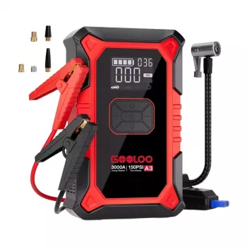 GOOLOO A3 2-in-1 Jump Starter mit Kompressor 4000A 26800mAh 150 PSI