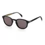 DAVID BECKHAM DB-1007-S-807 Herren eckige Sonnenbrille - Schwarzer Rahmen, graue Gläser, 49 mm