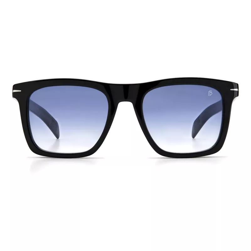DAVID BECKHAM DB-7000-S-BSC Sonnenbrille Herren Square Acetat Schwarz Gestell Graue Gläser 51mm