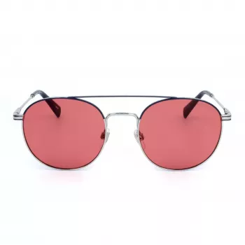LEVI'S LV-1013-S-010 Unisex Rechteck-Sonnenbrille - Schwarzer Rahmen Graue Gläser 54mm