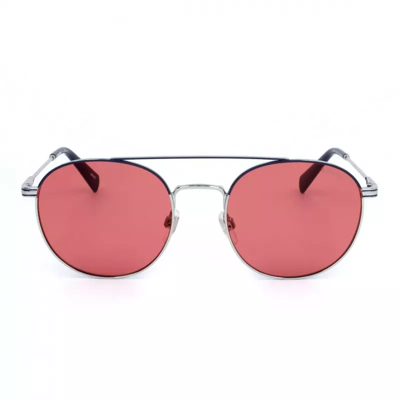 LEVI'S LV-1013-S-010 Unisex Rechteck-Sonnenbrille - Schwarzer Rahmen Graue Gläser 54mm