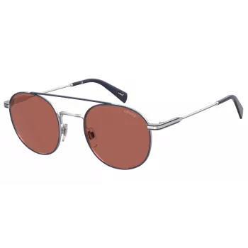 LEVI'S LV-1013-S-010 Unisex Rechteck-Sonnenbrille - Schwarzer Rahmen Graue Gläser 54mm