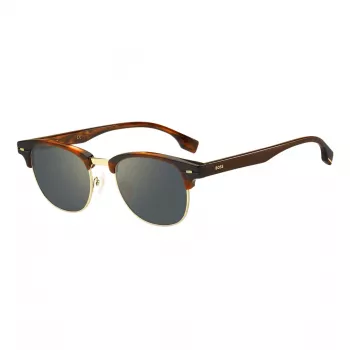 BOSS BOSS1381ST5U Herren-Sonnenbrille - Schwarzer Rahmen, Graue Gläser, 50/20/145 mm