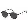 TOMMY HILFIGER TH-1973-S-003 Herren eckige Sonnenbrille - Schwarzer Rahmen graue Gläser 50/22/145 mm