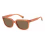 POLAROID PLD6191S733 Unisex Rechteckige Sonnenbrille - Schwarzer Rahmen, Graue Polarisierte Gläser, 54 mm