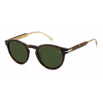 DAVID BECKHAM DB-1111-S-086 Unisex Sonnenbrille Havanna/Schildpatt Acetatrahmen Graue Polycarbonatgläser 52mm