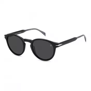 DAVID BECKHAM DB-1111-S-08A Sonnenbrille Herren Rechteckiger Acetatrahmen Dunkelgrau 50/23/145 mm