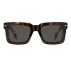 BOSS BOSS1501S086 Herren-Rechteck-Sonnenbrille - Schwarzer Acetatrahmen, graue Polycarbonatgläser, UV400-Schutz