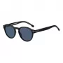 BOSS BOSS1506S807 Sonnenbrille für Herren - Schwarzer Acetatrahmen, graue Gläser, 52 mm