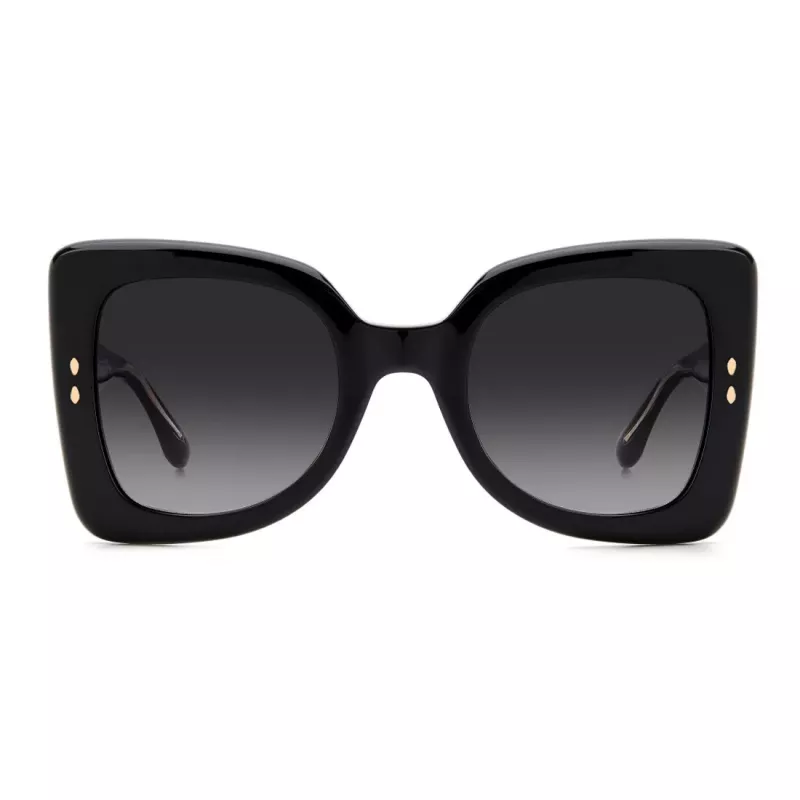 ISABEL MARANT Damen-Sonnenbrille IM-0120-S-807 - Rechteckiger Acetat-Rahmen, graue Polycarbonat-Gläser, 52 mm