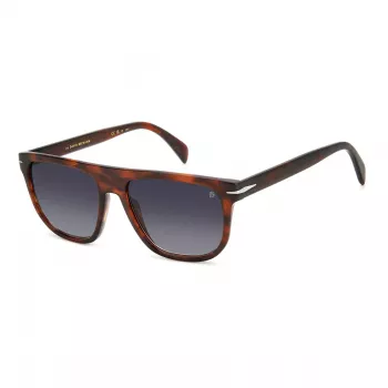 David Beckham DB-7111-S-EX4 Sonnenbrille Herren Quadratisch Acetat Schwarz Gestell Graue Gläser 56/17/145 mm