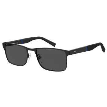 TOMMY HILFIGER TH-2040-S-807 Herren Rechteck-Sonnenbrille Schwarz/Grau 56/19/145 mm