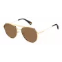 POLAROID PLD6211SXJ5G Unisex-Sonnenbrille - Schwarzer Rahmen, graue polarisierte Gläser, 57 mm