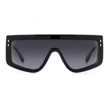 ISABEL MARANT Damen-Sonnenbrille IM-0155-S-807 Oversized Square Schwarzer Acetatrahmen Dunkelgraue Polycarbonatgläser 99mm Glasbreite 135mm Bügellänge UV400-Schutz