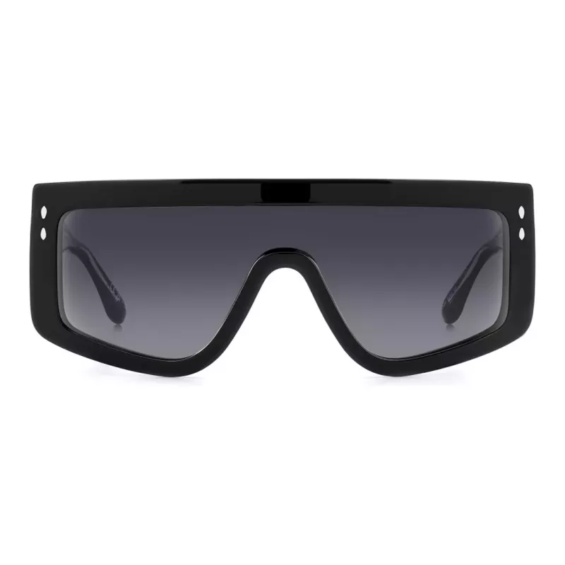 ISABEL MARANT Damen-Sonnenbrille IM-0155-S-807 Oversized Square Schwarzer Acetatrahmen Dunkelgraue Polycarbonatgläser 99mm Glasbreite 135mm Bügellänge UV400-Schutz