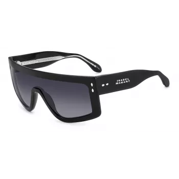 ISABEL MARANT Damen-Sonnenbrille IM-0155-S-807 Oversized Square Schwarzer Acetatrahmen Dunkelgraue Polycarbonatgläser 99mm Glasbreite 135mm Bügellänge UV400-Schutz