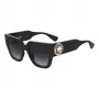 MOSCHINO Damen-Sonnenbrille MOS153-S-807 Schwarz Grau Rechteckig 52mm