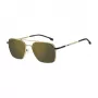 BOSS BOSS1414S0NZ Herren Rechteckige Sonnenbrille - Schwarzer Rahmen Graue Gläser 57mm