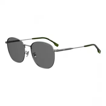 BOSS BOSS1561FSK6L Herren Rechteck-Sonnenbrille - Schwarzer Rahmen Graue Gläser 57/20/145 mm