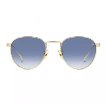 DAVID BECKHAM DB-1142-S-AOZ Sonnenbrille Herren Gold Metallrahmen Grüne Gläser Pilot Aviator 51mm