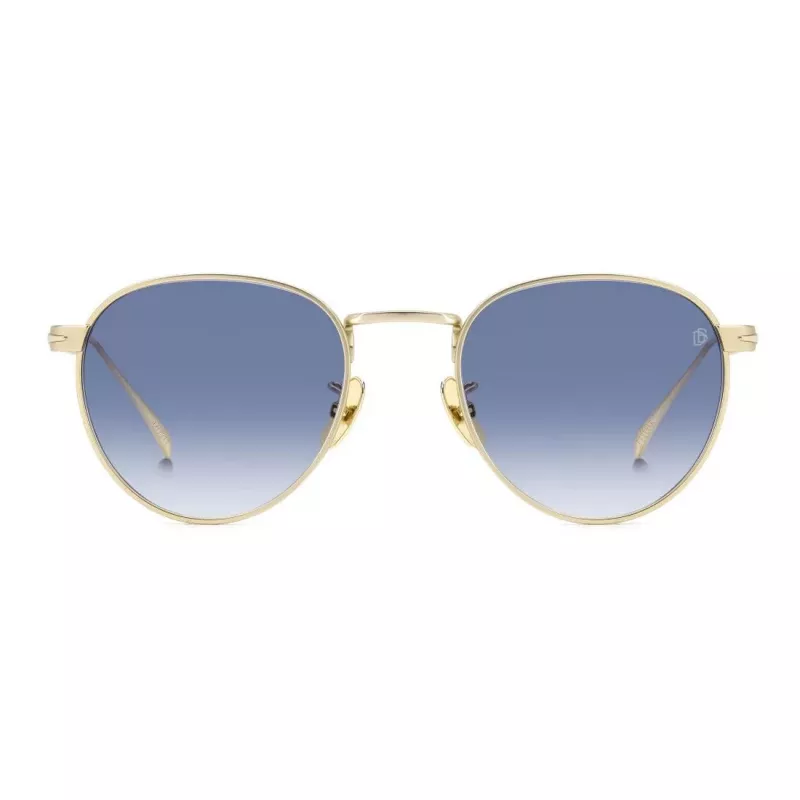 DAVID BECKHAM DB-1142-S-AOZ Sonnenbrille Herren Gold Metallrahmen Grüne Gläser Pilot Aviator 51mm