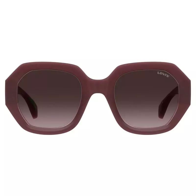 LEVI'S LV-1066-S-LHF Damen Rechteck-Sonnenbrille Havana Braun Gradient 51mm
