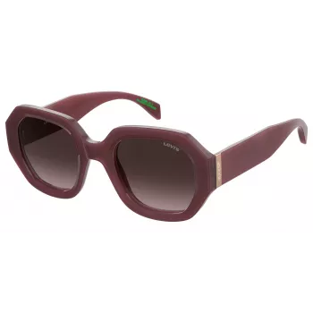 LEVI'S LV-1066-S-LHF Damen Rechteck-Sonnenbrille Havana Braun Gradient 51mm