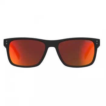 LEVI'S LV-5059-S-BLX Herren Rechteck-Sonnenbrille - Schwarzer Acetatrahmen mit grauen Polycarbonatgläsern - 55/17/145 mm