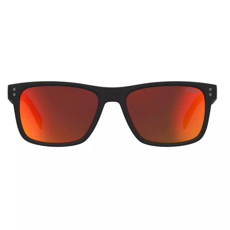 LEVI'S LV-5059-S-BLX Herren Rechteck-Sonnenbrille - Schwarzer Acetatrahmen mit grauen Polycarbonatgläsern - 55/17/145 mm