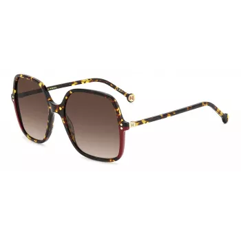 CAROLINA HERRERA Damen Sonnenbrille HER0244SO63 - Geometrischer Acetatrahmen, UV400-Schutz, 56mm Glas