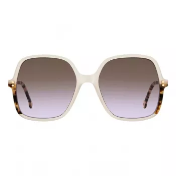 CAROLINA HERRERA Damen-Sonnenbrille HER0244SSZJ Cat Eye Schwarz Acetat Grau Gradient Glas 56/18/140 mm