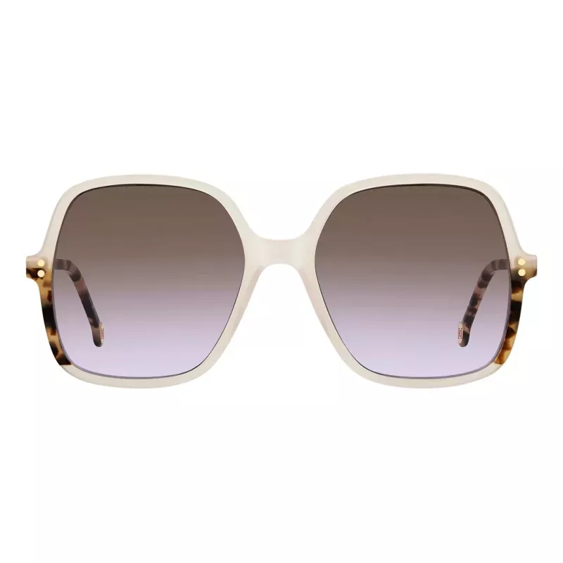 CAROLINA HERRERA Damen-Sonnenbrille HER0244SSZJ Cat Eye Schwarz Acetat Grau Gradient Glas 56/18/140 mm