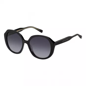 Tommy Hilfiger Damen-Sonnenbrille TH-2106-S-807 - Schwarzer Rahmen, graue Gläser, 54 mm