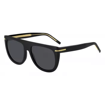 BOSS Damen-Sonnenbrille BOSS1655S807 Square Acetat Schwarz/Grau 56/19/145 mm