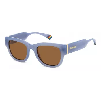 Polaroid PLD6213SXMVU Damen Square Cat-Eye Sonnenbrille Havana Grün Polarisiert UV400