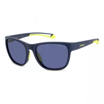 Polaroid Sport PLD7051SFLL Sonnenbrille - Matt Schwarzer Rahmen, Graue Polariserte Gläser - Unisex - 57/19/130 mm