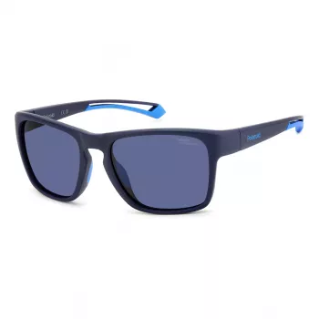 Polaroid Sport PLD7052SFLL Herren Rechteckige Polarisierte Sonnenbrille - Schwarz/Grau 56mm