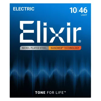 Elixir 12052 Nanoweb Light E-Gitarrensaiten (10-46)