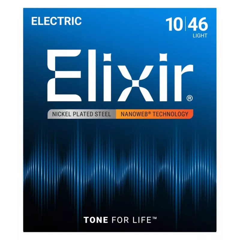 Elixir 12052 Nanoweb Light E-Gitarrensaiten (10-46)