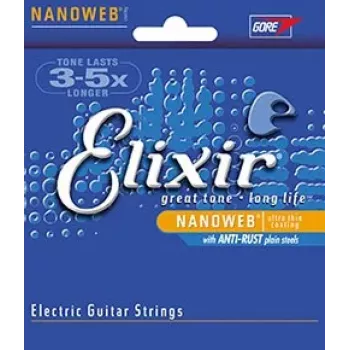 Elixir 12052 Nanoweb Light E-Gitarrensaiten (10-46)
