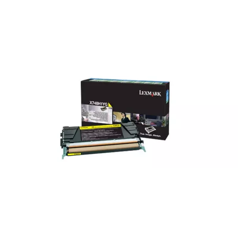 Lexmark X748H1YG Original Return Program Toner Cartridge Yellow High Yield 10,000 Pages for X748 Series