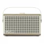 Pure Classic Aura Tragbarer Bluetooth-Lautsprecher mit Hintergrundbeleuchtung, Weiß/Eiche