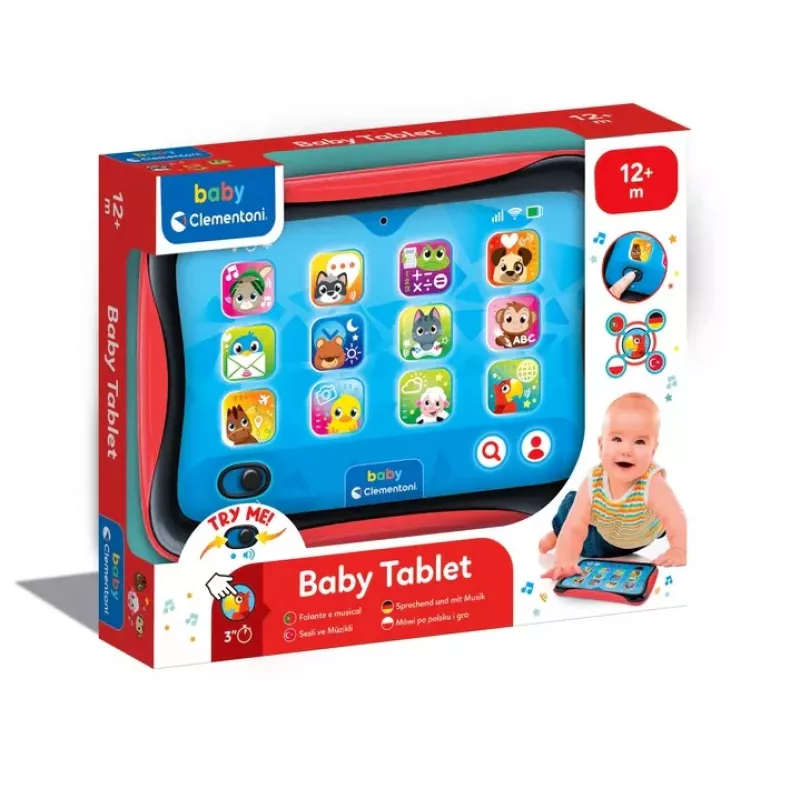 Clementoni Kinder-Sprechtablet 17535 - Pädagogisches elektronisches Spielzeug für Kleinkinder ab 12 Monaten