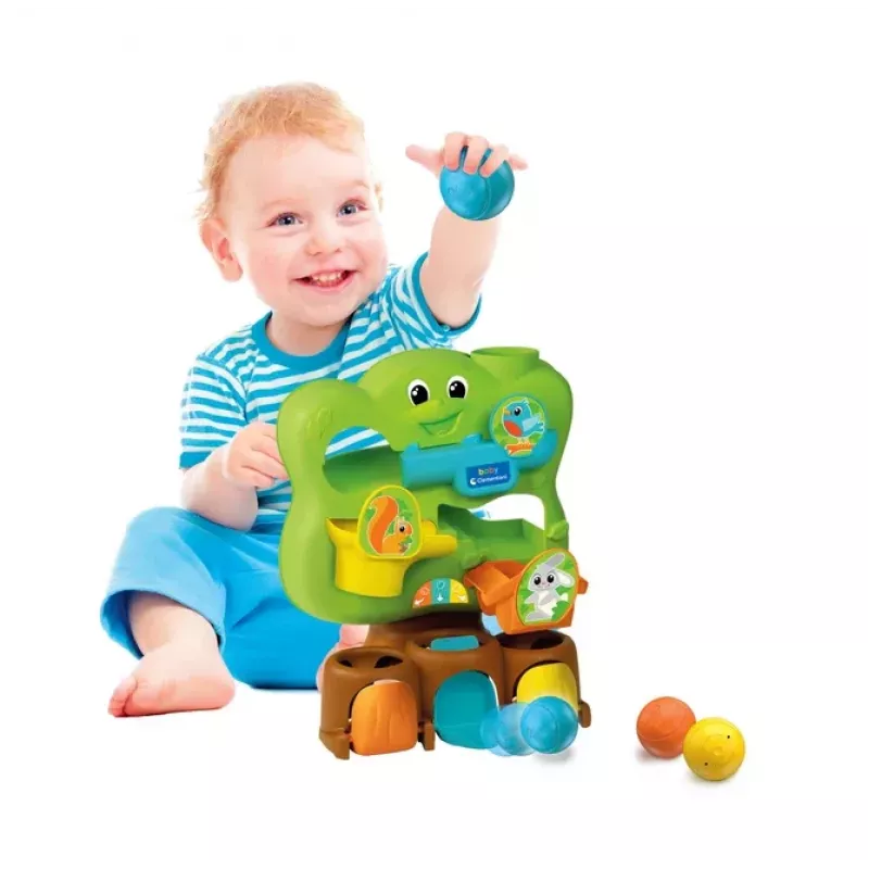 Clementoni Baby Logikspielzeug – Magischer Farbenbaum mit Bällen 17580