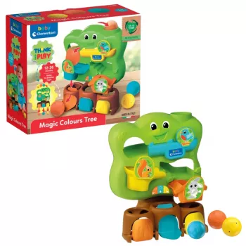 Clementoni Baby Logikspielzeug – Magischer Farbenbaum mit Bällen 17580