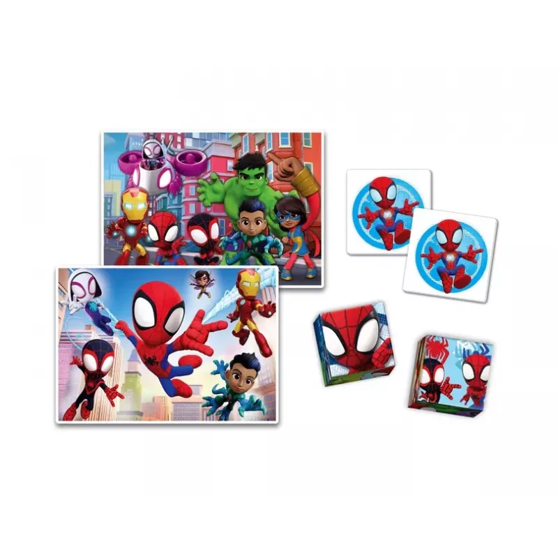 Clementoni Marvel Spidey Lernspiel-Set Puzzle, Memo & Bausteine 18295