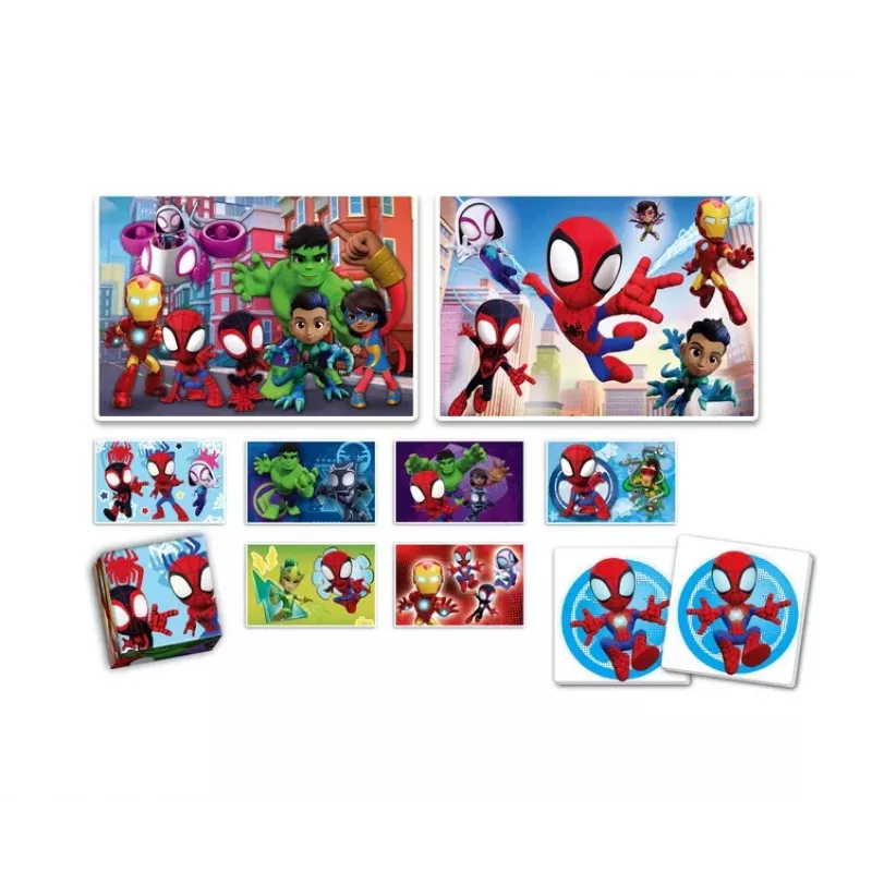 Clementoni Marvel Spidey Lernspiel-Set Puzzle, Memo & Bausteine 18295